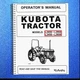 KUBOTA L2650 L2950 L3450 L3650 OPERATORS MANUAL SECURED - PROTECTIVE COVERING