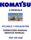 Komatsu PC160LC-7 Hydraulic Excavator Service Shop Operators Owner Manual PDF