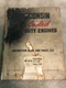 Wisconsin Engines TRA-10D TR-10D TRA-12D Instruction Book and Parts List MM-302E