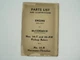 Part List Engine Nos 50-T/AW Pickup Baler 52-R Harvester-Thresher McCormick 1945