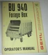 Gehl BU 940 Forage Box Operators Owners Manual ORIGINAL 4/81 902848