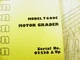 GALION T600C MOTOR GRADER OPERATORS MANUAL  SN 02536-UP      4110