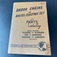 Parts Catalog, Caterpillar Tractor Co. D8800 Engine & Electric, 1958, Form 9193