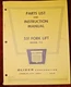 VINTAGE OLIVER BACKHOE 1600 MODEL 71C PARTS LIST CATALOG & INSTRUCTION MANUAL