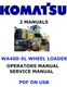KOMATSU WA400-5L WHEEL LOADER SERVICE REPAIR OWNERS MANUALS PDFS ON USB