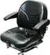 Milsco Black Vinyl V5300 Seat and Suspension with 11.25" x 11" Mounting W/ Arms