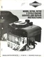 Briggs & Stratton Model 95700 96700 2 Cycle Engine Repair Manual 1993