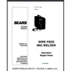 Sears Craftsman Mig Welder 934.20105 Owner & parts list Manual 36 pages