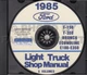1985 Ford Truck Shop Manual 5 Book Set on CD F150 F250 F350 Bronco Van Service