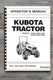 Kubota L3130 L3430 L3830 L4330 L4630 L5030 Operator&rsquo;s Manual Comb Bound Book