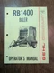 Gehl RB 1400 Round Baler Operator's Manual