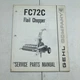 Gehl FC72C Flail Chopper Service Parts Manual
