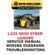 NEW HOLLAND L225 SKID STEER MANUAL SHOP SERVICE REPAIR  PDF