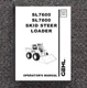 Tractor Operator Instruction Manual Fits Gehl SL7600 SL7800 Skid Loader