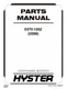 Hyster E70Z E80Z E100Z E100ZS E120Z D098 Forklift Parts Catalog Manual PDF USB