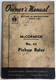 International Tractor McCormick No. 45 Pickup Baler Operator's Manual