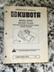 Kubota G4000 G 4000 Rotary Tiller owners & parts manual