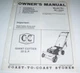 COAST-TO-COAST LAWN MOWER GIANT CUTTER 20 S.P. 481-0552 OWNER'S OPERATING MANUAL