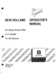 New Holland 60" Rotary Broom 704D Operator's Manual for MC Mowers