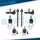 Front Upper Lower Ball Joint Tie Rod Kit for Ford Ranger Mazda B2300 B2500 B3000
