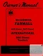 Internationa Harvester Farmall 460 560 Diesel Tractor Owner Operators Manual IH