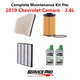 2010 Chevrolet Camaro 3.6L Complete Air, Oil & Cabin Filter Kit (5W-30)