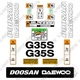 Fits Doosan Daewoo G35S-2 Decal Kit Forklift - 7 YEAR OUTDOOR 3M VINYL!