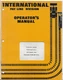 INTERNATIONAL PAY LINE DIVISION TD-7E PAY DOZER #OM-TD-7E-1 Instruction Manual