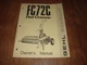 Gehl FC72C Flail Chopper Owners Manual Form No. 901864