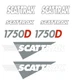 Scat Trak 1750D Decals Stickers Kit Skidsteer loader FULL SET Emblem scattrak