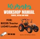 KUBOTA BX23S TRACTOR SERVICE REPAIR WORKSHOP MANUAL ON USB