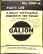 Galion No. 2087-A Parts List Manual for 9-Wheel Self-Propelled Pneumatic Tire Ro