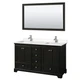 Wyndham Collection WCS202060D-VCA-M58 Deborah 60" - Dark Espresso / Carrara