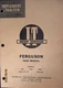 FERGUSON Models TE20 - TO20 - TO30 Shop Service Repair I&T Manual No.FE-2 1953