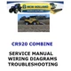 NEW HOLLAND CR920 COMBINE MANUAL SERVICE ENGINE SHOP PDF