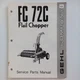 Gehl FC 72C Flail Chopper Service Parts Manual