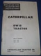 CAT CATERPILLAR DW15 TRACTOR SCRAPER OPERATION & MAINTENANCE BOOK MANUAL 59C 70C