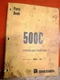 UP TO 1974 KOMATSU DRESSER 500C CRAWLER TRACTOR PARTS BOOK CATALOG MANUAL TC-211