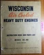 Wisconsin HS-8D Engine Instruction Book & Parts List Manual MM-305