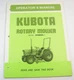 Kubota RCB60-I Rotary Mower Deck For B8200 Tractor Operator Maintenance Manual