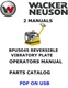 WACKER NEUSON BPU5045 REVERSIBLE VIBRATORY PLATE OPERATORS PARTS MANUAL PDF USB