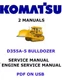 KOMATSU D355A-5 BULLDOZER SHOP OPERATORS REPAIR ENGINE MANUAL PDF ON USB