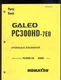 KOMATSU HYDRAULIC EXCAVATOR  PC300HD - 7EO PARTS MANUAL