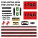 Fits OMC Mustang 1700 Decal Kit Skid Steer Replacement Stickers - 3M Vinyl!