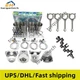 Rebuild Kit+4pcs Connecting Rod+Crankshaft for Yanmar 4TNE84Engine Daewoo DSL601