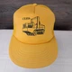 VTG Yupoong Hyster C530A Pneumatic Roller Snapback Trucker Hat 1980s Yellow RARE