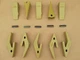 5 TEETH + ADAPTERS + PINS FOR CASE INDUSTRIAL 780C 780D W11 W11B W14 W14B W14FL
