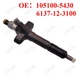 Fuel Injector 105100-5430 6137-12-3100 For Komatsu PC200-3 Engine S6D106 S6D105/