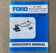 Ford 42 & 48 Inch Mower Attachment Models 09GN3682 & 09GN3683 Operator's Manual