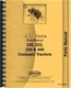 Case 220 222 224 444 Compact Lawn & Garden Tractor Parts Manual Catalog
